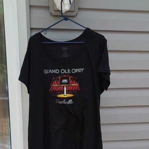 Grand Ole Opry  Nashville Black Short Sleeve Tee Womens XXL